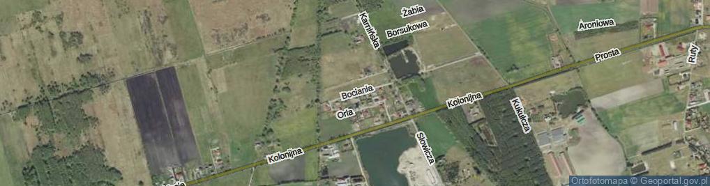 Zdjęcie satelitarne Bociania ul.