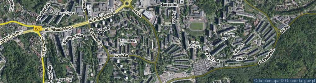 Zdjęcie satelitarne Bożka Arki ul.