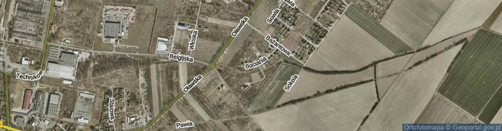 Zdjęcie satelitarne Bociania ul.