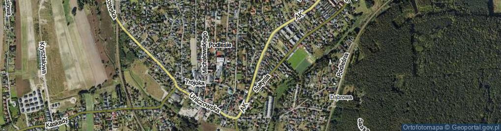 Zdjęcie satelitarne Bora-Komorowskiego Tadeusza, gen. ul.