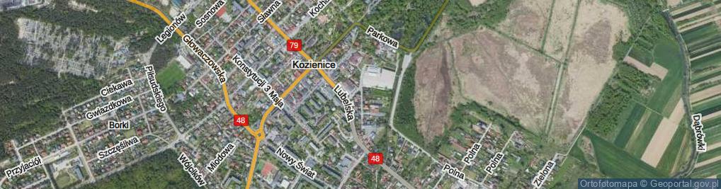 Zdjęcie satelitarne Bohaterów Getta ul.