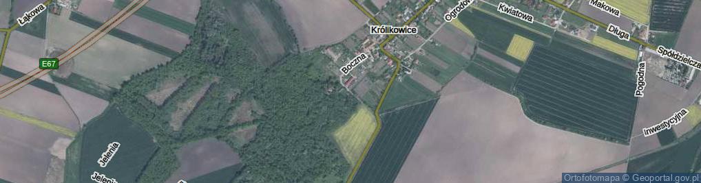 Zdjęcie satelitarne Boczna ul.