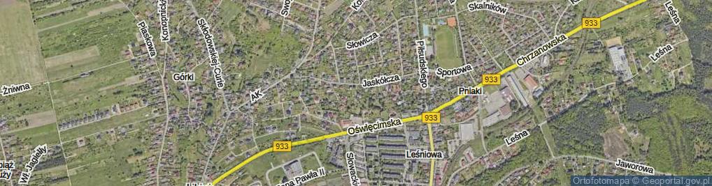 Zdjęcie satelitarne Bociania ul.