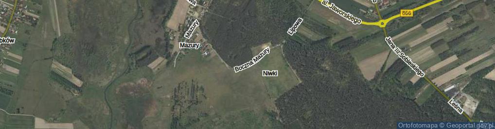 Zdjęcie satelitarne Boczna Mazury ul.
