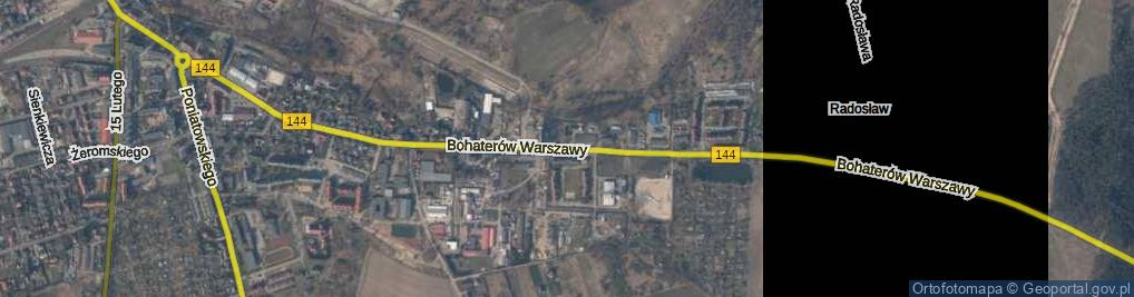 Zdjęcie satelitarne Bohaterów Warszawy ul.