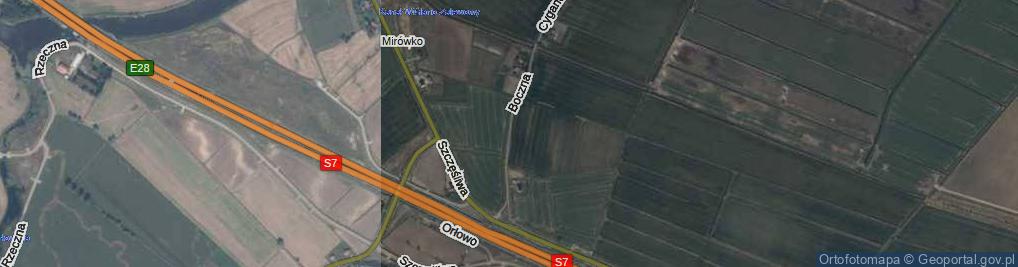 Zdjęcie satelitarne Boczna ul.