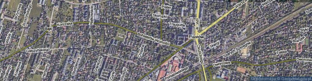 Zdjęcie satelitarne Bohaterów Wolności ul.