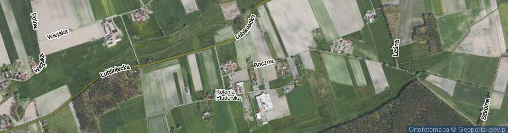 Zdjęcie satelitarne Boczna ul.