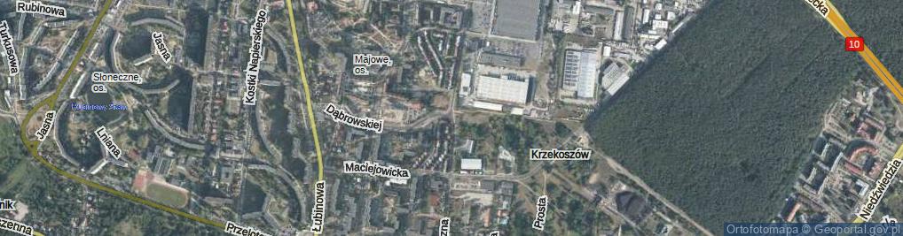 Zdjęcie satelitarne Botaniczna ul.