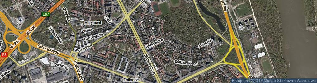 Zdjęcie satelitarne Bohomolca Franciszka ul.