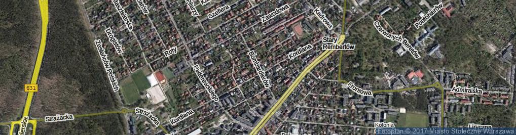 Zdjęcie satelitarne Bombardierów ul.