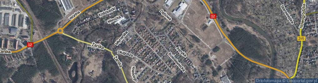 Zdjęcie satelitarne Bolesławiecka ul.