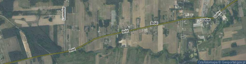 Zdjęcie satelitarne Bród ul.