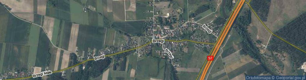 Zdjęcie satelitarne Brzegi ul.