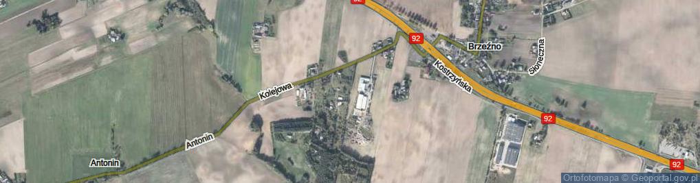 Zdjęcie satelitarne Brzozowa ul.