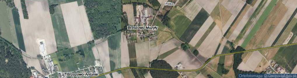 Zdjęcie satelitarne Brzozowo-Muzyły ul.