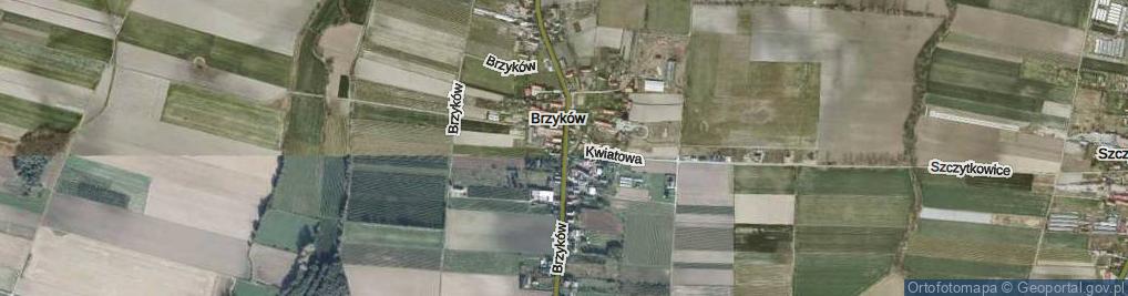 Zdjęcie satelitarne Brzyków ul.