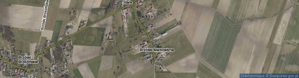 Zdjęcie satelitarne Brzóski-Markowizna ul.