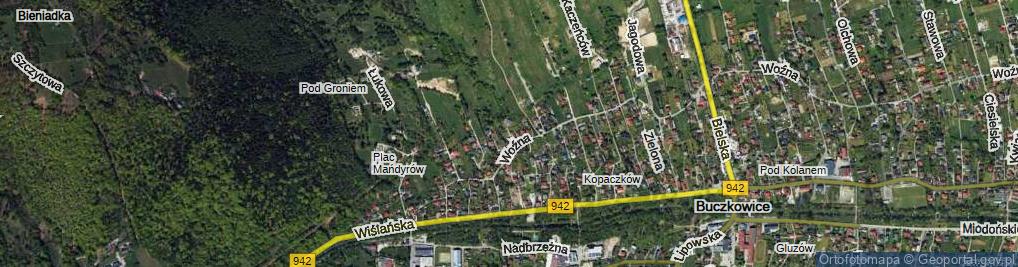 Zdjęcie satelitarne Brzeziny ul.