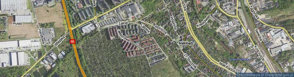 Zdjęcie satelitarne Brzozowa ul.