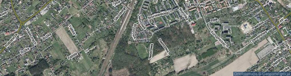 Zdjęcie satelitarne Brzozowa ul.