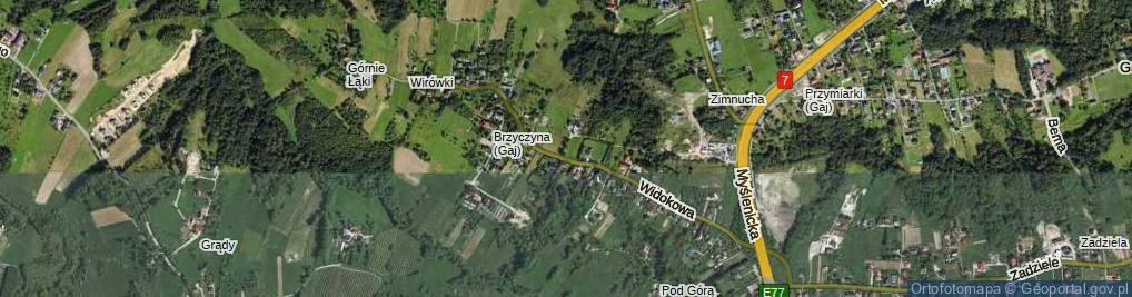 Zdjęcie satelitarne Brzezinka ul.