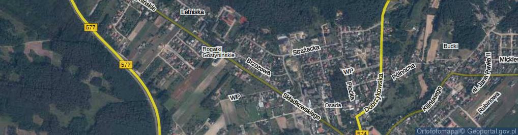 Zdjęcie satelitarne Brzozowa ul.