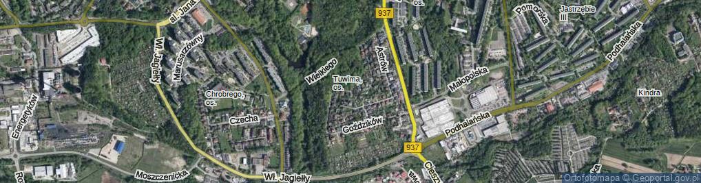 Zdjęcie satelitarne Bratków ul.