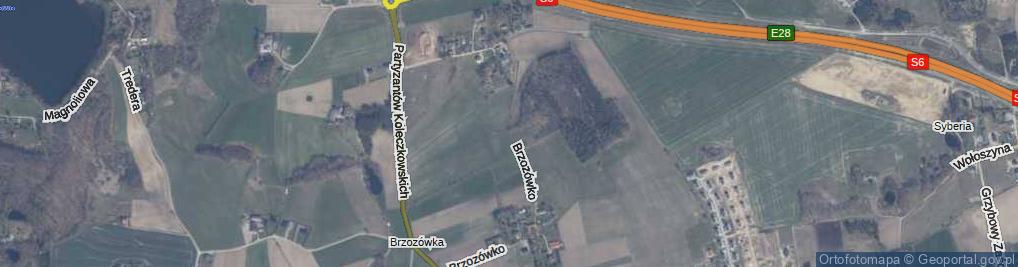 Zdjęcie satelitarne Brzozówko ul.