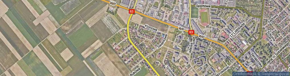 Zdjęcie satelitarne Brzozowa ul.