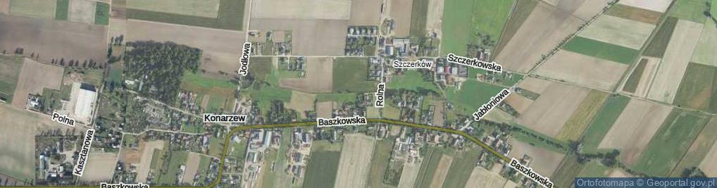 Zdjęcie satelitarne Brzoskwiniowa ul.