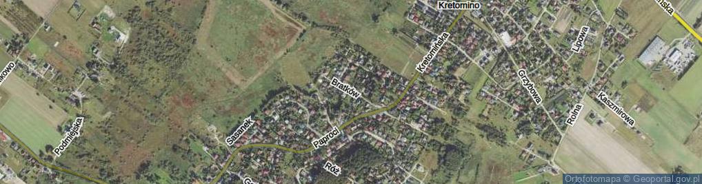 Zdjęcie satelitarne Bratków ul.