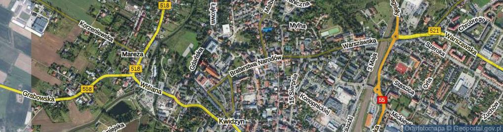 Zdjęcie satelitarne Braterstwa Narodów ul.