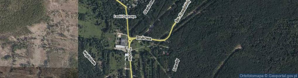 Zdjęcie satelitarne Brukowa ul.