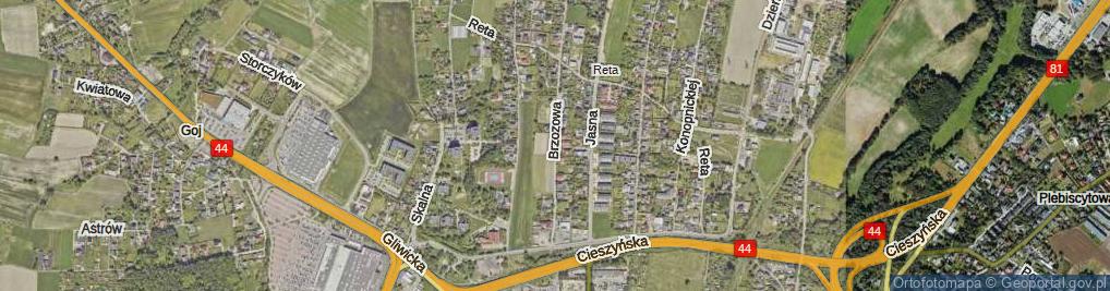 Zdjęcie satelitarne Brzozowa ul.