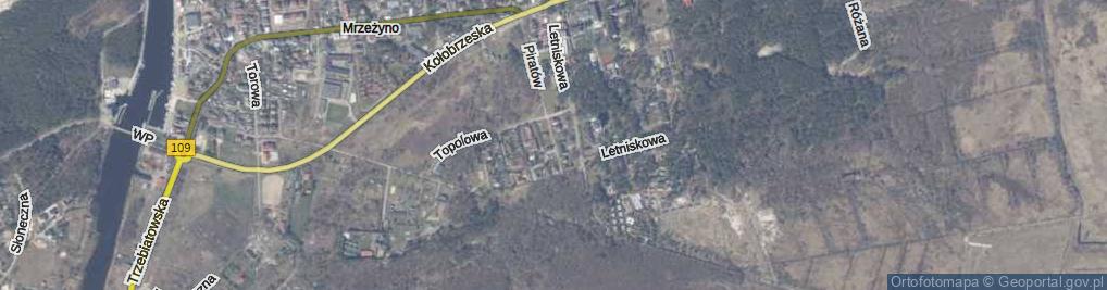 Zdjęcie satelitarne Brzozowa ul.