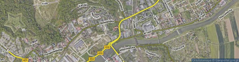 Zdjęcie satelitarne Bramy Grodkowskiej ul.