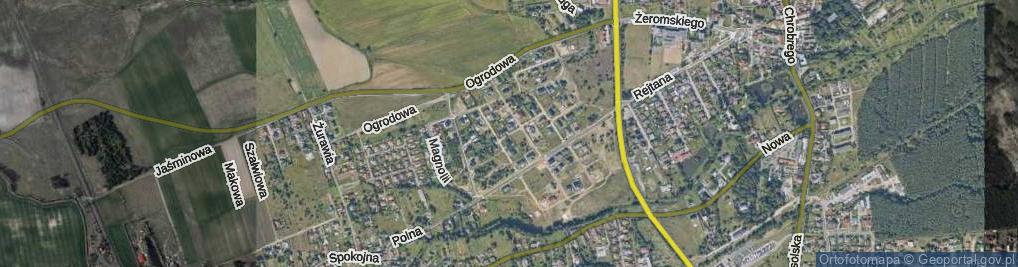 Zdjęcie satelitarne Brzoskwiniowa ul.