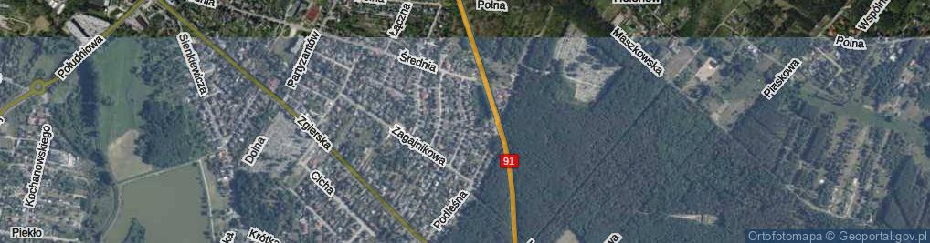 Zdjęcie satelitarne Brzozowa ul.