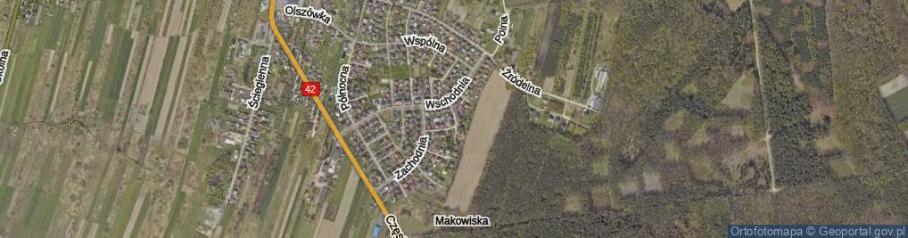 Zdjęcie satelitarne Brzozowa ul.