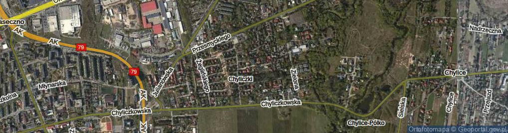 Zdjęcie satelitarne Brzezińska ul.