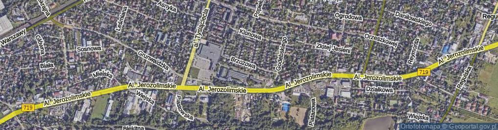 Zdjęcie satelitarne Brzozowa ul.