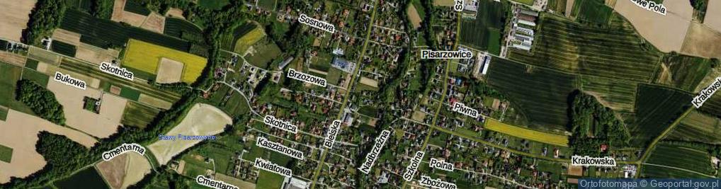 Zdjęcie satelitarne Brzoskwiniowa ul.
