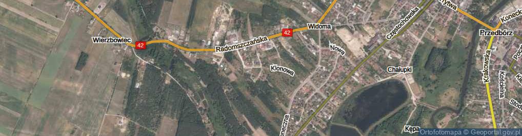 Zdjęcie satelitarne Brzozowa ul.