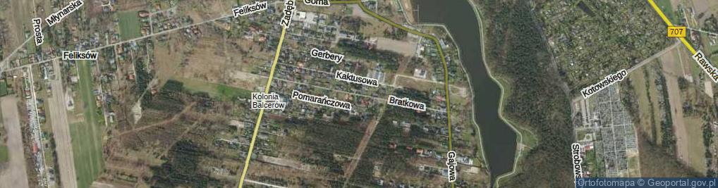 Zdjęcie satelitarne Bratkowa ul.