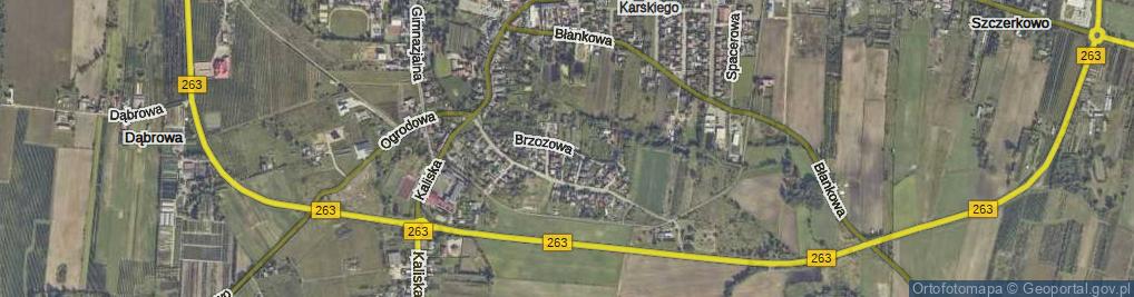 Zdjęcie satelitarne Brzozowa ul.