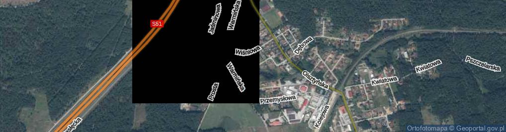 Zdjęcie satelitarne Brzoskwiniowa ul.