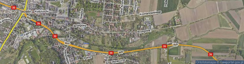 Zdjęcie satelitarne Brzegowa ul.