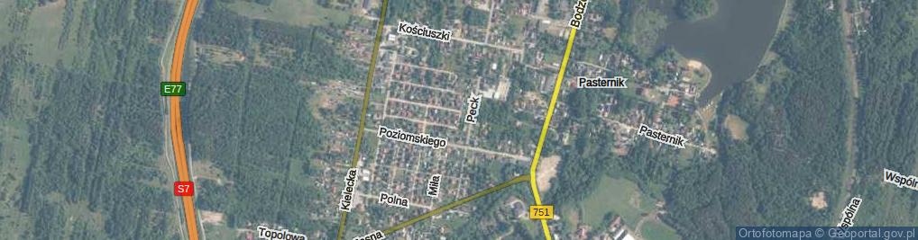 Zdjęcie satelitarne Brzozowa ul.