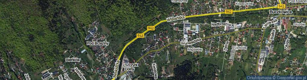 Zdjęcie satelitarne Bratków ul.